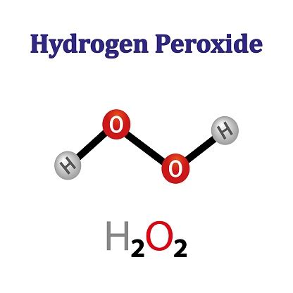 Hydrogen Peroxide Formula Isolated On White Background Stock ...