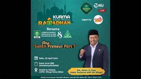 Live Kurma Eps Santri Preneur Nu Wlingi Owner Kang Duren