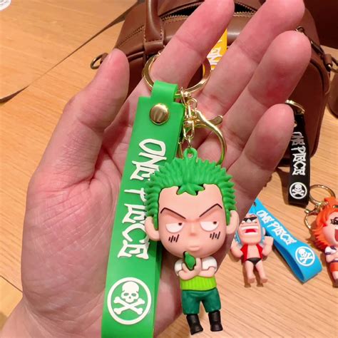 Popular Cartoon Luffy 3d Character Keychain One Piece Anime Fans Gift