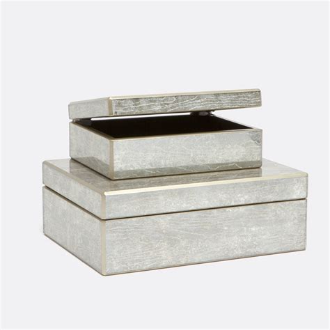 Arbor Mirrored Boxes Set Silver