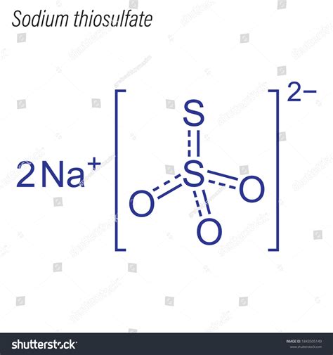 Skeletal Formula Sodium Thiosulfate Drug Chemical Stock Vector Royalty