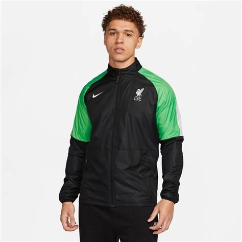 Liverpool Training Jacket Repel Academy Awf Black Green Spark White