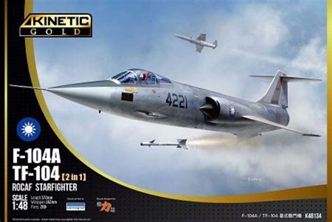 Taiwan F 104A TF 104 Kinetic Model Kits K48134 1 48