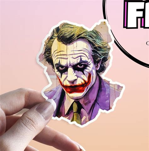 Jokester Sticker: Heath Ledger Inspired Watercolor Sticker, Waterproof ...