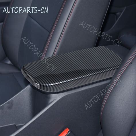 ABS Carbon Central Armrest Storage Box Cover Trim For Chevrolet Trax