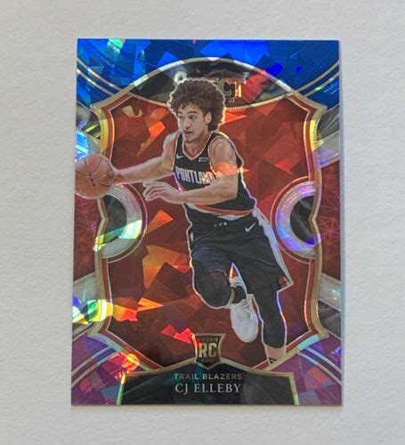 Panini Select Cj Elleby Blue White Purple Cracked Ice