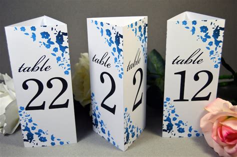 Wedding Table Numbers Standing Trifold Table Number Etsy