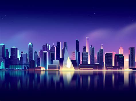 Neon Skyline Wallpapers - Wallpaper Cave