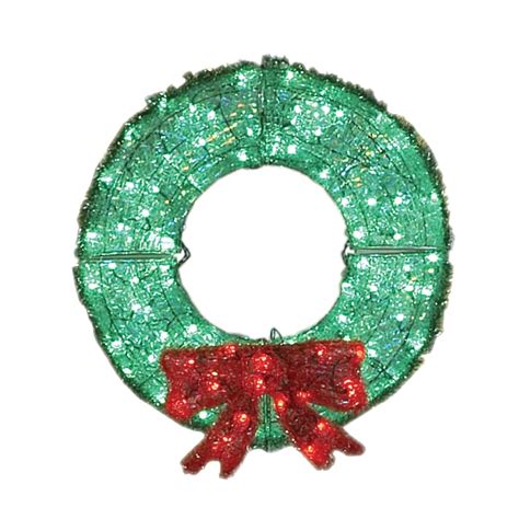 Shop Holiday Living 3 Ft Plastic Green Led Christmas Wreath At