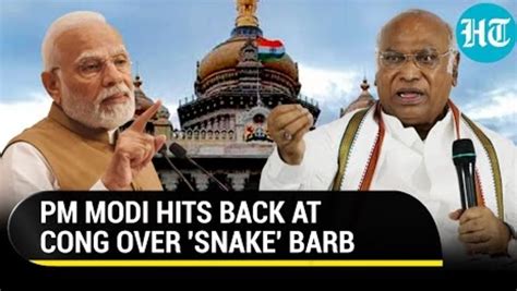 Severe Punishment Pm Modi Rips Cong After Kharge S Venomous