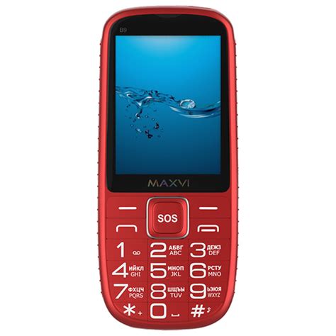 Купить Телефон MAXVI R2, 2 SIM, красный - цена: 3229 ₽, характеристики ...
