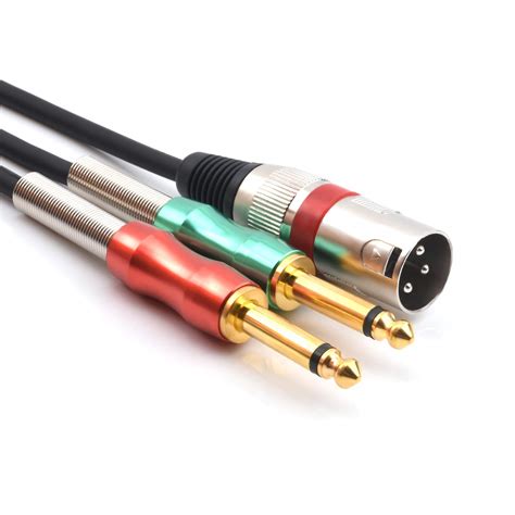 SiYear XLR Cable Divisor De 3 Pines Macho A Doble Macho De 6 35 Mm Y 6