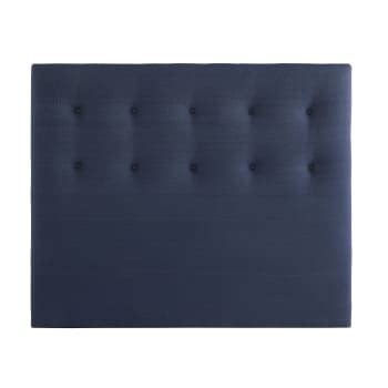 T Te De Lit Capitonn E Bleu Marine Cm Reve Maisons Du Monde