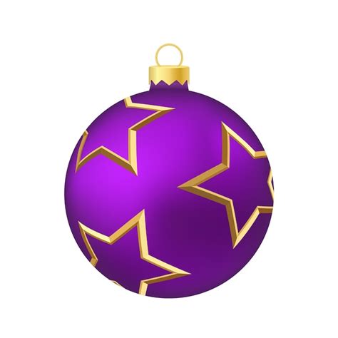 Premium Vector Purple Violet Christmas Tree Toy Or Ball Volumetric