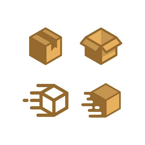 Premium Vector Delivery Box Packaging Vector Icon Design