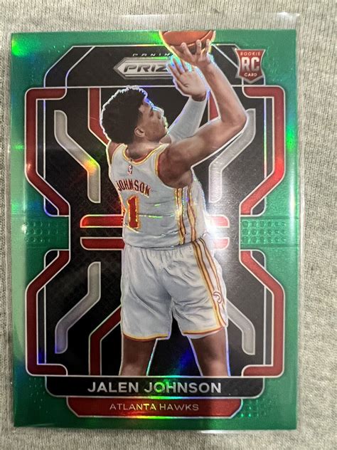 2021 22 Panini Prizm Green Prizm 305 Jalen Johnson RC For Sale