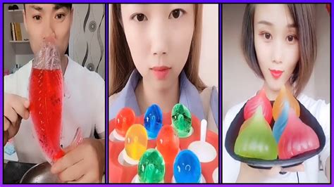 🧊 Asmr Eating Colored Water Filled Ice Buz Yeme Crunchy Sounds