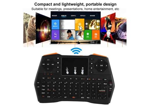 Mini teclado sem fio de 2 4 GHz Touchpad 3 dpi teclado portátil para pc