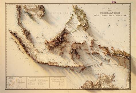 This Is A Digitally Rendered Topographic Map Printed In D Of Indonesia