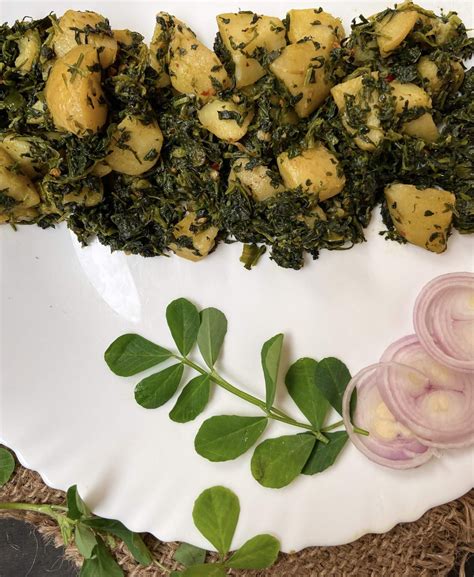 Methi Saagmethi Aloo Sabzi Recipe Shellyfoodspot Shellyfoodspot