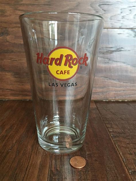 Hard Rock Cafe 16oz Pint Beer Glass Las Vegas Collectible Hard Rock Cafe Pint Of Beer Beer