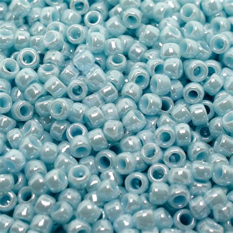 Toho Size Seed Beads G Opaque Luster Pale Blue Craft Hobby