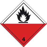 Class 4 Flammable Solids Signs BUY ONLINE from Euroscreens UK Ltd