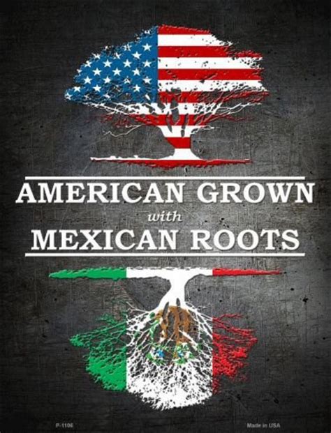 American Grown Mexican Roots Metal Novelty Parking Sign P Etsy