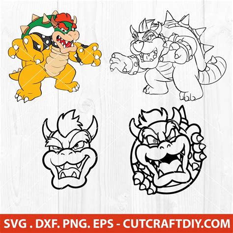 Bowser Super Mario Svg Bowser Cut Filepersonajes Png Super Etsy The