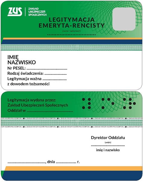 ZUS informuje są nowe wzory legitymacji dla emeryta i rencisty