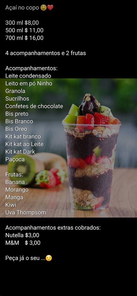 Carta del pub y bar Império do Açaí Itapevi