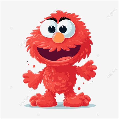 Elmo Clipart El Personaje De Una Caricatura Roja Elmo Vector Png Elmo