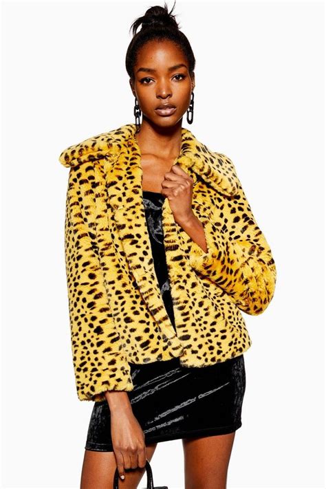 Pin By Who What Wear On Hair Cheetah Print Faux Fur Coat Topshop Fur