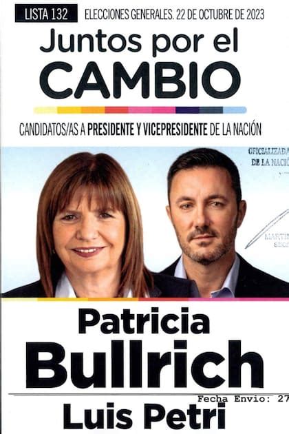 Así Es La Boleta De Patricia Bullrich Para Las Elecciones