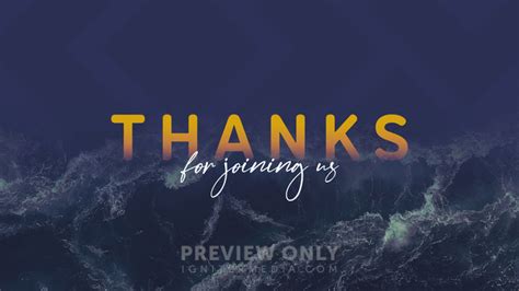 Oceanic Thanks For Joining Us Title Graphics Centerline New Media