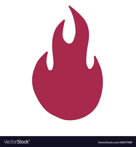 Flame silhouette Royalty Free Vector Image - VectorStock