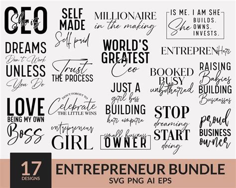 Entrepreneur Svg Bundle Small Business Owners Svg Business Woman Svg Boss Babe Svg