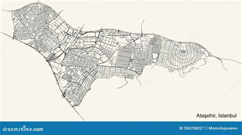 Esenyurt Turkey City Map In Retro Style In Golden Color Outline Map