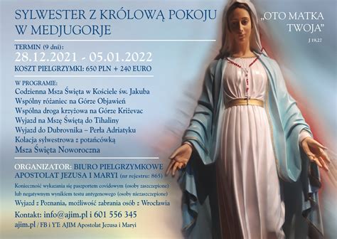 Pielgrzymka Do Medjugorje 28 12 2021 05 01 2022 Apostolat Jezusa I