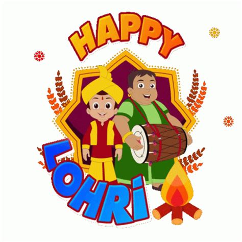 Happy Lohri Kalia GIF - Happy Lohri Kalia Chhota Bheem - Discover ...