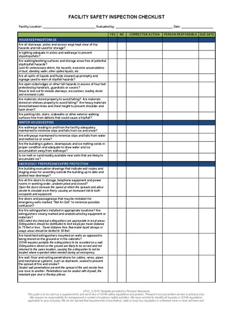 Safety Inspection Checklist | Flammability | Occupational Safety And ...