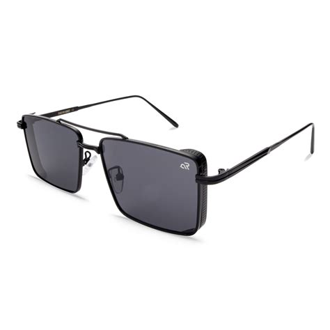 Black Rectangle Sunglasses For Men L Black Glasses L Rio Rabbit