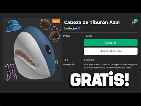 RAPIDO RECLAMA CABEZA DE TIBURÓN GRATIS EN ROBLOX y otros 3 items