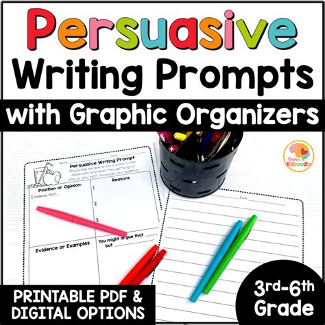 Persuasive Writing Prompts And Graphic Organizers Opinion Writing Prompts Made By Teachers