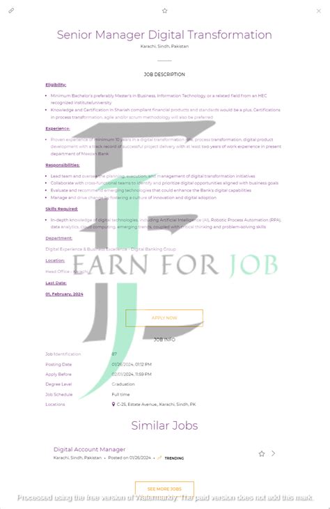 Latest Meezan Bank Jobs Online Apply Karachi Earnforjob