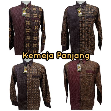 Jual Kemeja Batik Lengan Panjang Batik Sogan Batik Panjang Batu