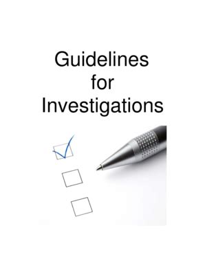 Fillable Online Fldoe Guidelines For Investigations Florida