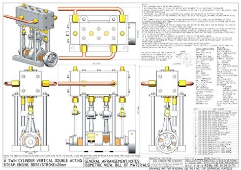 Twin-cylinder steam engine | Steam engine, Engineering, Mechanical engineering design