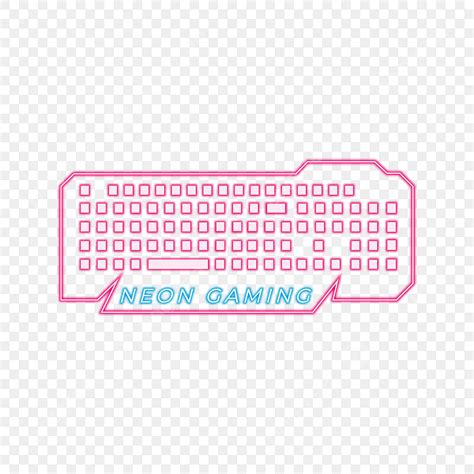 Neon Keyboard Vector Hd Images, Neon Gaming Keyboard Design Vector, Neon Game, Game, Neon Gaming ...