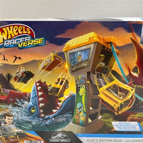 Mattel Toys Mattel Hot Wheels Jurassic World Racer Verse Blues Raptor Rush Set Owen Poshmark
